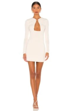 Camila Coelho Amelie Mini Dress Beige