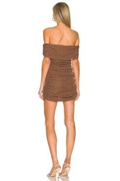 Camila Coelho Kiera Mini Dress Brown -Camila coelho Sales COEL WD184 V3