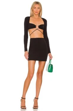 Camila Coelho Bessye Mini Dress Black