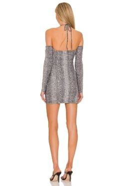 Camila Coelho Enia Mini Dress Gray Snake 7 Camila Coelho Enia Mini Dress Gray Snake -Camila coelho Sales COEL WD230 V3