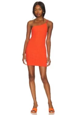 Camila Coelho Rebecca Mini Dress Mandarin Red -Camila coelho Sales COEL WD247 V2