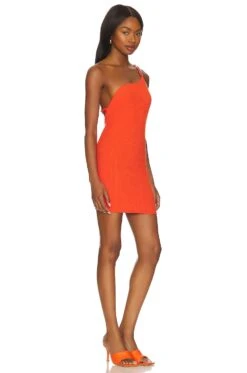 Camila Coelho Rebecca Mini Dress Mandarin Red -Camila coelho Sales COEL WD247 V3