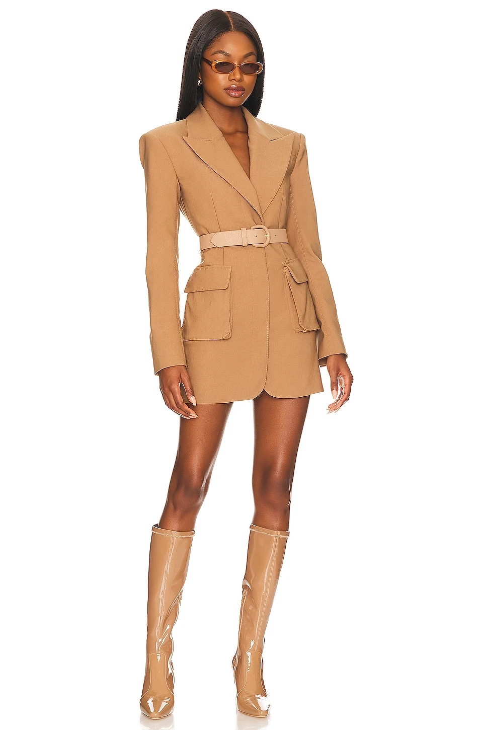 Camila Coelho Cristiana Blazer Dress Camel 3 Camila Coelho Cristiana Blazer Dress Camel