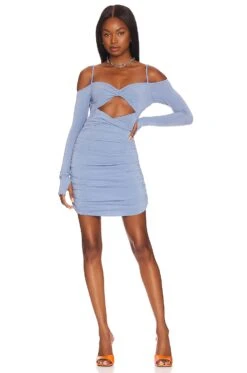 Camila Coelho Meredith Mini Dress Periwinkle Blue