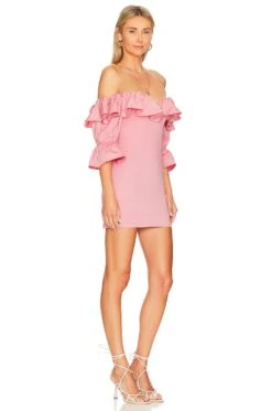 Camila Coelho Violet Mini Dress Baby Pink 6 Camila Coelho Violet Mini Dress Baby Pink -Camila coelho Sales COEL WD286 V2