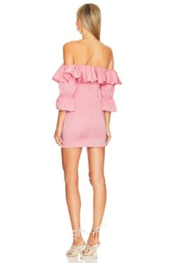 Camila Coelho Violet Mini Dress Baby Pink 7 Camila Coelho Violet Mini Dress Baby Pink -Camila coelho Sales COEL WD286 V3