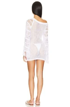 Camila Coelho Carlin Off Shoulder Knit Mini Dress White 7 Camila Coelho Carlin Off Shoulder Knit Mini Dress White -Camila coelho Sales COEL WD330 V3