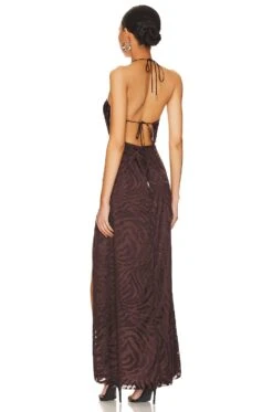 Camila Coelho Carin Maxi Dress Brown Animal -Camila coelho Sales COEL WD333 V3