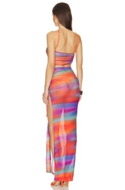 Camila Coelho Stevie Maxi Dress Rainbow -Camila coelho Sales COEL WD338 V4