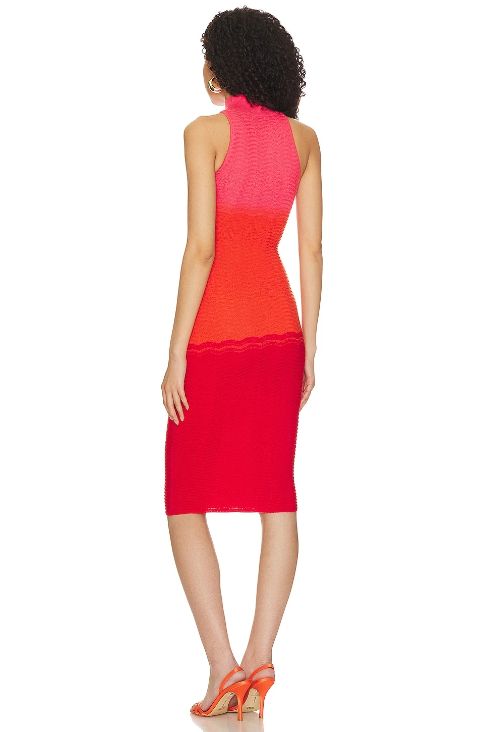 Camila Coelho Cressida Dress Red & Orange Ombre 5 Camila Coelho Cressida Dress Red & Orange Ombre - Image 3
