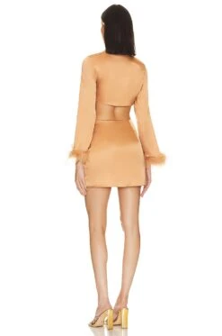 Camila Coelho Krista Mini Dress Soft Gold -Camila coelho Sales COEL WD349 V3