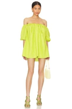 Camila Coelho Rhiannon Mini Dress Apple Green