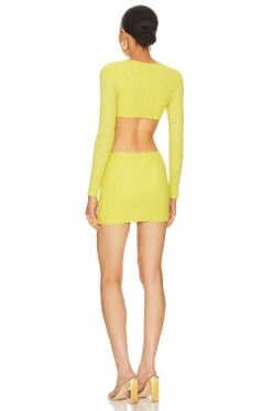 Camila Coelho Zoey Mini Dress Green 7 Camila Coelho Zoey Mini Dress Green -Camila coelho Sales COEL WD377 V3