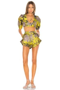 Camila Coelho Corelida Short Yellow Floral 9 Camila Coelho Corelida Short Yellow Floral -Camila coelho Sales COEL WF1 V4