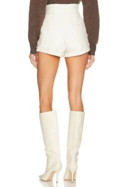 Camila Coelho Azan Leather Shorts White -Camila coelho Sales COEL WF41 V3