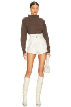 Camila Coelho Azan Leather Shorts White -Camila coelho Sales COEL WF41 V4