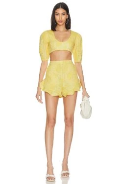 Camila Coelho Corelida Short Buttercream Yellow -Camila coelho Sales COEL WF51 V4