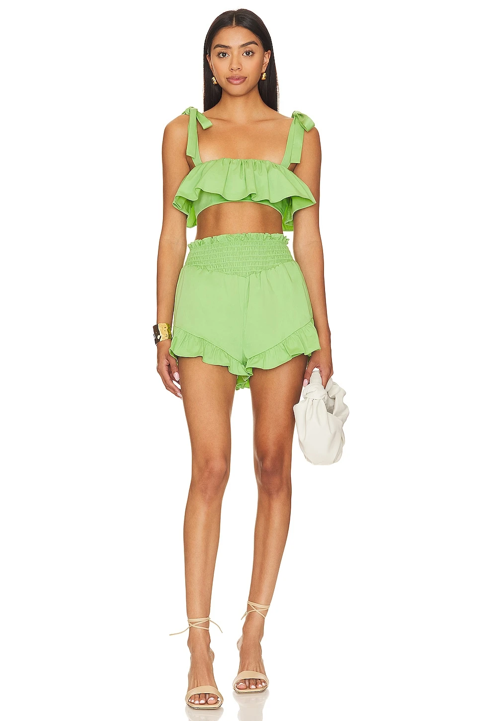 Camila Coelho Brittany Shorts Green 6 Camila Coelho Brittany Shorts Green - Image 4