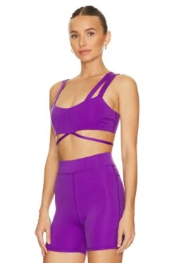 Camila Coelho Marcia Sports Bra Royal Purple -Camila coelho Sales COEL WI5 V3