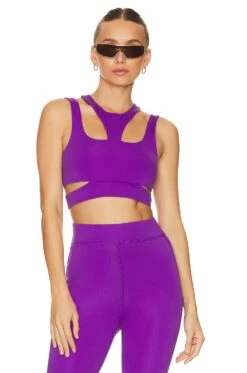 Camila Coelho Aline Sports Bra Royal Purple
