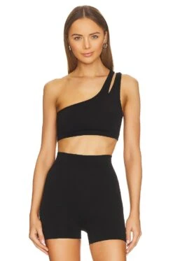 Camila Coelho Belmira Sports Bra Black