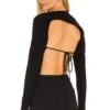 Camila Coelho Felicity Asymmetrical Back Sweater Black 2 Camila Coelho Felicity Asymmetrical Back Sweater Black -Camila coelho Sales COEL WK45 V1