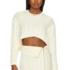Camila Coelho Carmen Cropped Cable Crew Ivory -Camila coelho Sales COEL WK78 V1
