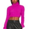 Camila Coelho Cesare Cropped Sweater Bright Magenta -Camila coelho Sales COEL WK79 V1