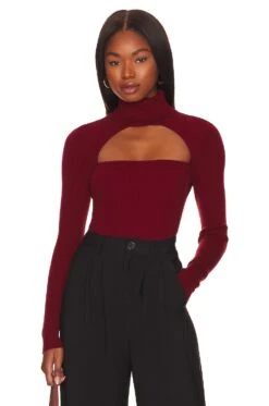 Camila Coelho Roscoe Sweater Deep Red -Camila coelho Sales COEL WK80 V1 1