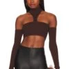 Camila Coelho Genesis Crop Sweater Chocolate 2 Camila Coelho Genesis Crop Sweater Chocolate -Camila coelho Sales COEL WK83 V1