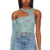 Camila Coelho Aideen Cut Out Knit Top Blue Spacedye -Camila coelho Sales COEL WK93 V1
