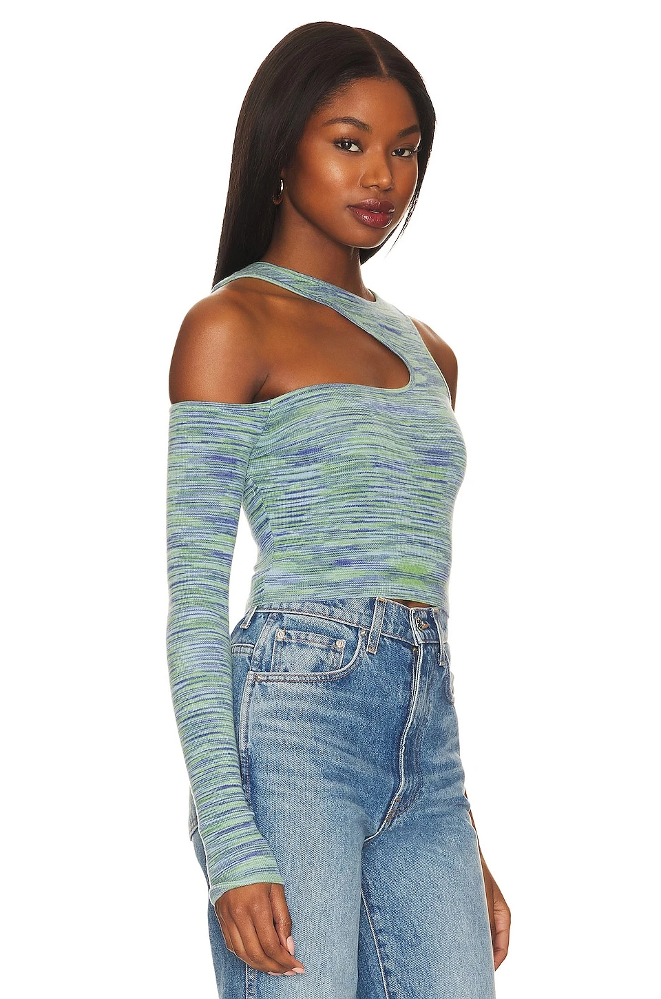 Camila Coelho Aideen Cut Out Knit Top Blue Spacedye 4 Camila Coelho Aideen Cut Out Knit Top Blue Spacedye - Image 2