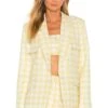 Camila Coelho Dona Blazer Yellow & White -Camila coelho Sales COEL WO22 V1