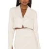 Camila Coelho BLAZER CROPPED TESSA Nude