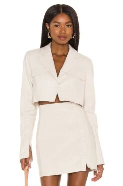 Camila coelho Sales 46 Camila Coelho BLAZER CROPPED TESSA Nude