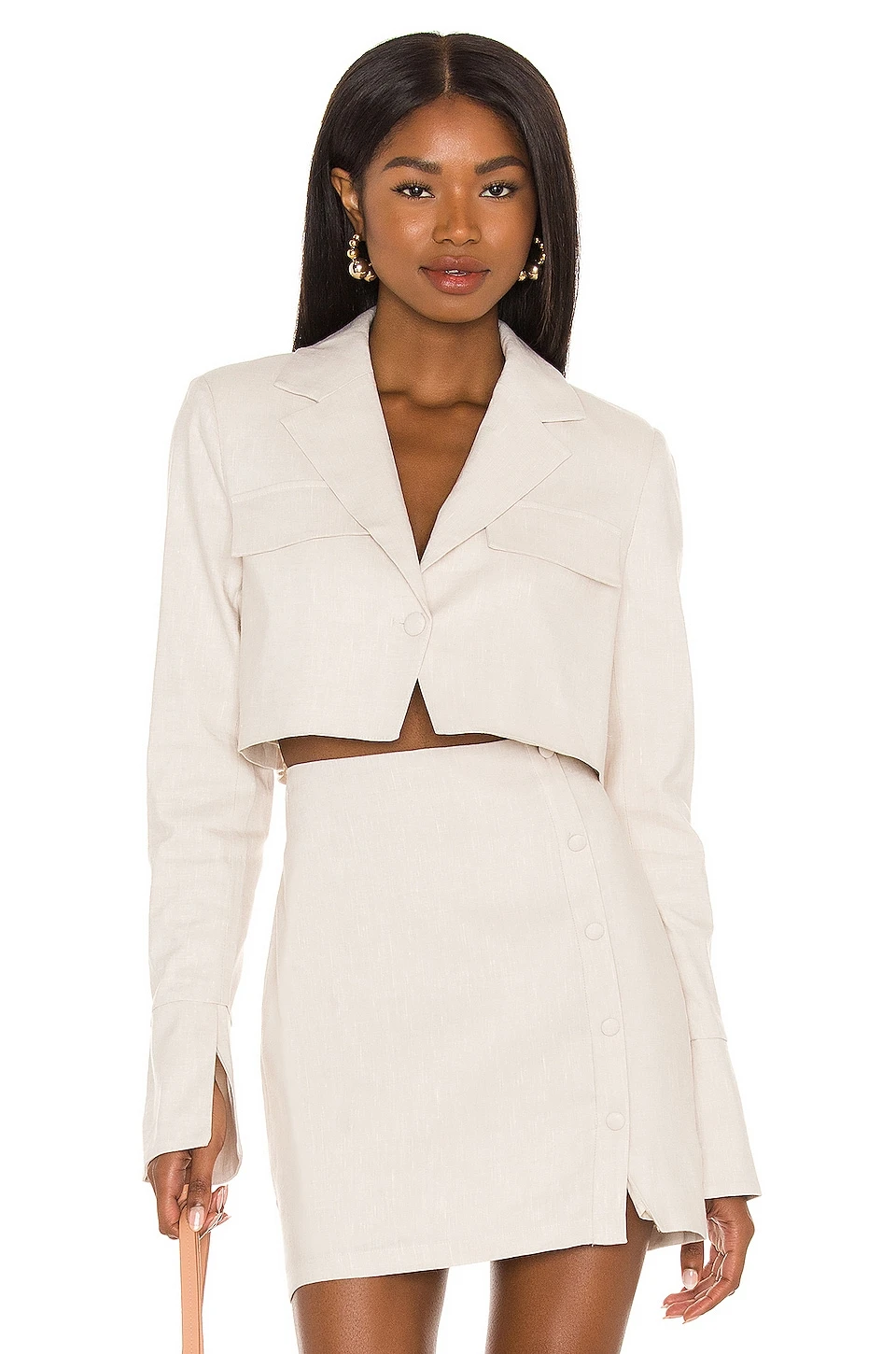 Camila Coelho BLAZER CROPPED TESSA Nude 3 Camila Coelho BLAZER CROPPED TESSA Nude