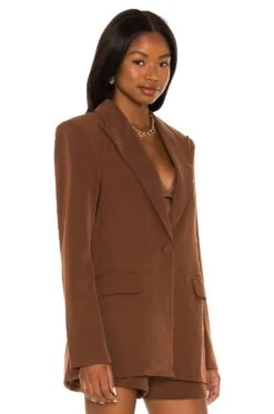Camila Coelho Morena Blazer Dark Chocolate -Camila coelho Sales COEL WO24 V3