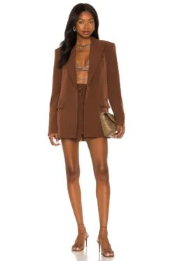 Camila Coelho Morena Blazer Dark Chocolate -Camila coelho Sales COEL WO24 V5