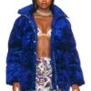 Camila Coelho Nelly Oversized Puffer Blue Topaz 1 Camila Coelho Nelly Oversized Puffer Blue Topaz -Camila coelho Sales COEL WO40 V1