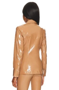 Camila Coelho Taurus Shacket Brown -Camila coelho Sales COEL WO41 V3