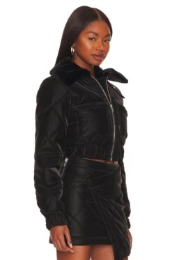 Camila Coelho Anita Puffer Jacket Black -Camila coelho Sales COEL WO43 V3