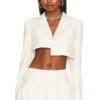 Camila Coelho Harper Cropped Blazer Ivory -Camila coelho Sales COEL WO48 V1