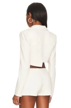Camila Coelho Harper Cropped Blazer Ivory -Camila coelho Sales COEL WO48 V3