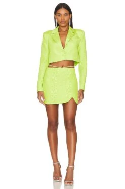 Camila Coelho Hannah Cropped Blazer Apple Green -Camila coelho Sales COEL WO50 V4