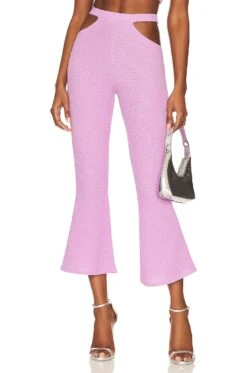 Camila Coelho Arya Cut Out Pants Purple