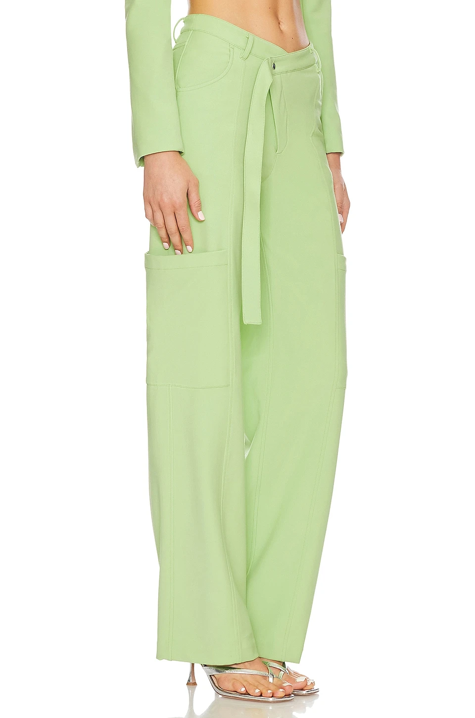 Camila Coelho Olive Cargo Pants Celery Green 4 Camila Coelho Olive Cargo Pants Celery Green - Image 2