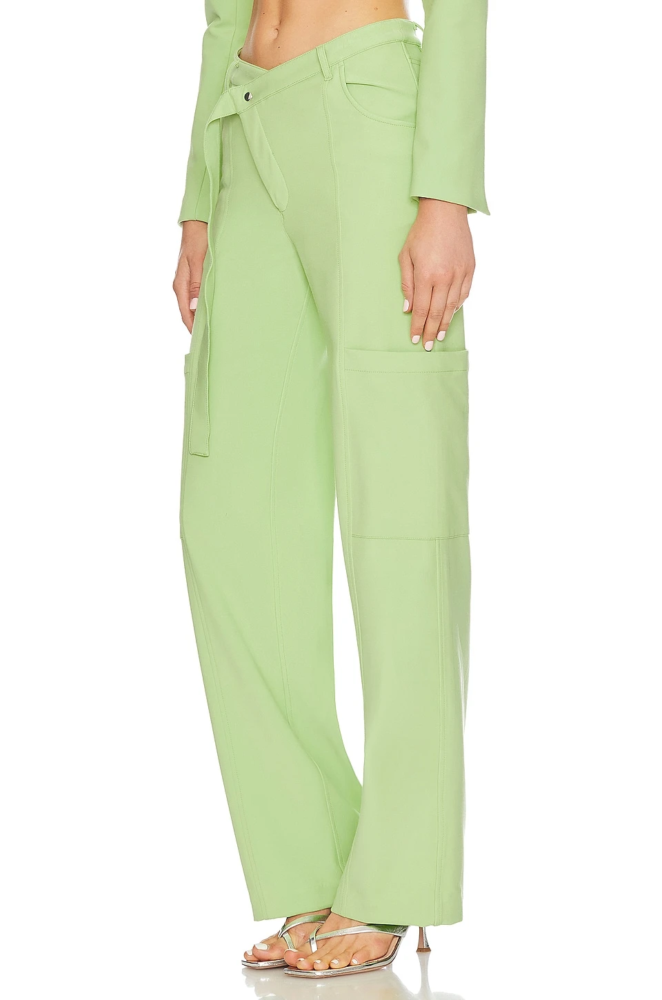 Camila Coelho Olive Cargo Pants Celery Green 5 Camila Coelho Olive Cargo Pants Celery Green - Image 3