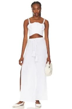Camila Coelho Santi Pants White 9 Camila Coelho Santi Pants White -Camila coelho Sales COEL WP114 V4