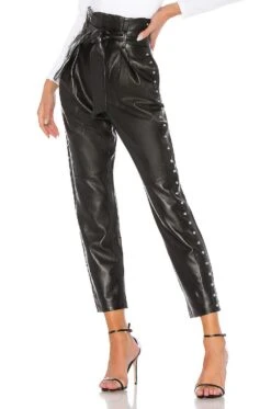 Camila Coelho Cady Leather Pant Black