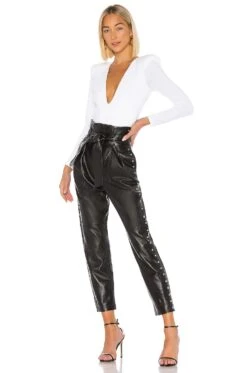 Camila Coelho Cady Leather Pant Black -Camila coelho Sales COEL WP15 V5
